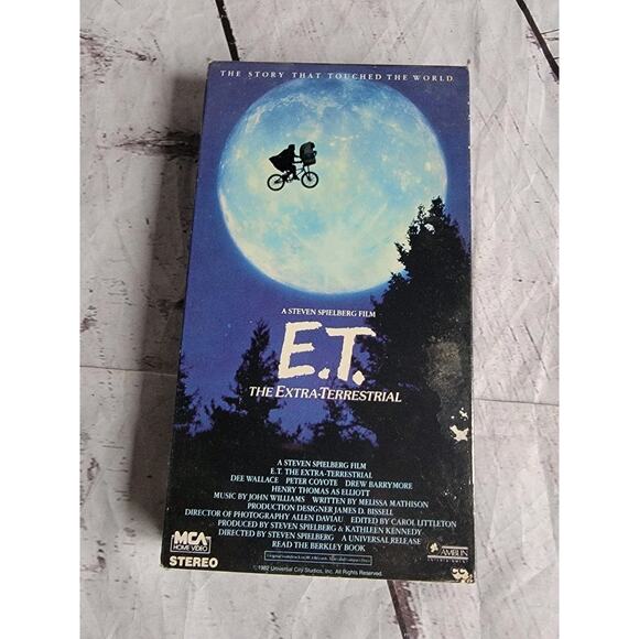 E.T. The Extra-Terrestrial VHS Tape 1988 Classic Sci Fi Family Movie Green Spool - Picture 5 of 8